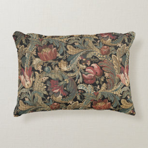 Coussins Décoratifs Motif botanique floral vintage sombre et maussade
