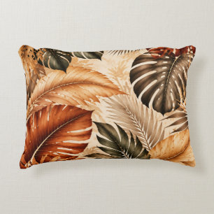 Coussins Décoratifs Motif botanique tropical Monstera d'automne