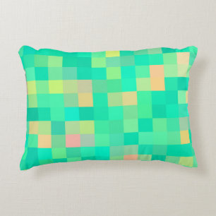 Coussins Décoratifs Motif carreaux vert
