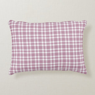 Coussins Décoratifs Motif carreaux violet blanc