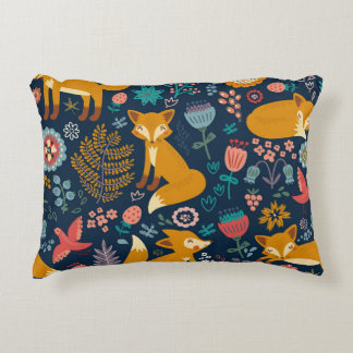 Coussins Décoratifs Motif coloré avec un renard, motif, forêt, chute