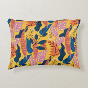 Coussins Décoratifs Motif coloré clair avec feuilles tropicaux, berri