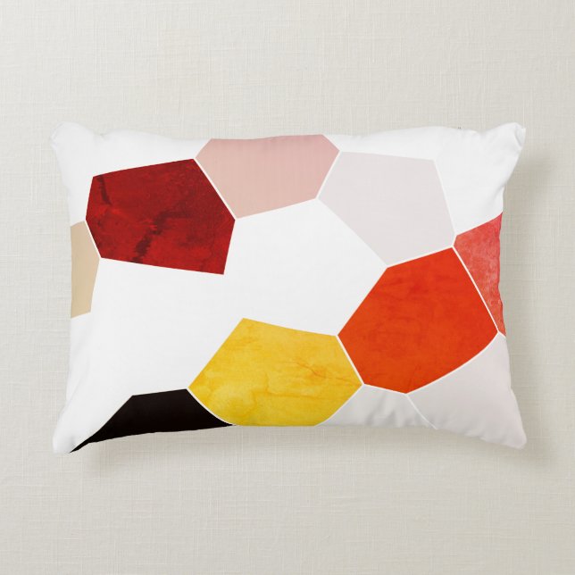 Coussins Décoratifs Motif cool rustique rouge orange jaune (Devant)