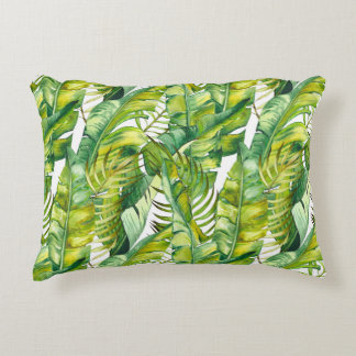 Coussins Décoratifs Motif d'aquarelle Feuille de banane tropicale