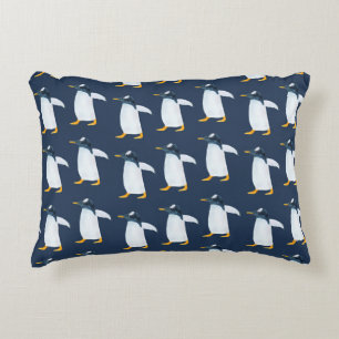 Coussins Décoratifs Motif d'aquarelle transparente avec pingouin