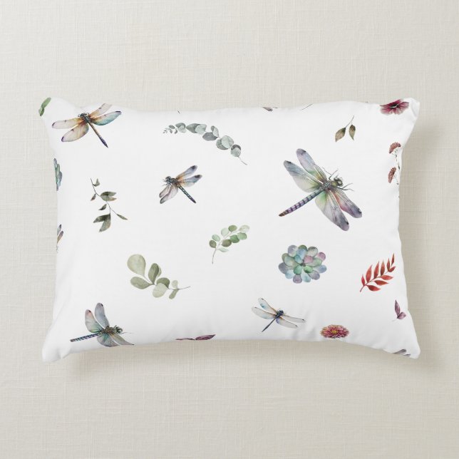 Coussins Décoratifs Motif d'aquarelle végétale (Devant)