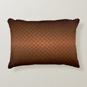Coussins Décoratifs Motif d'aspect diamanté noir à dégradé cuivre
