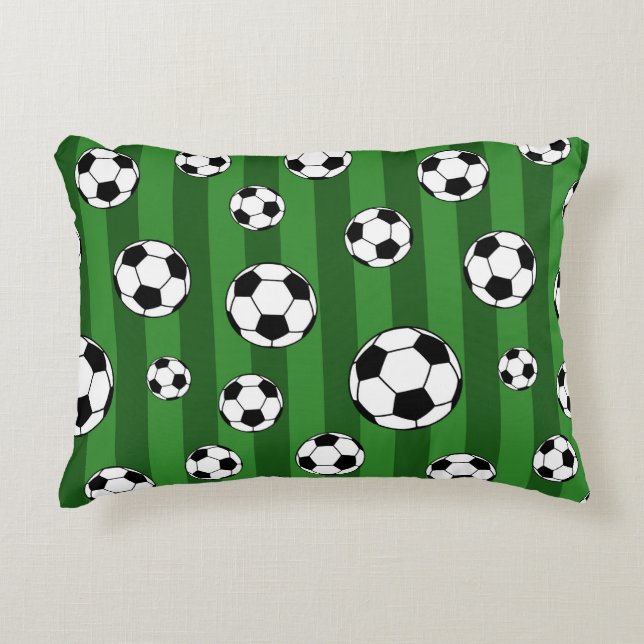 Coussins Décoratifs Motif de balle de football pour enfants sur les ba (Devant)