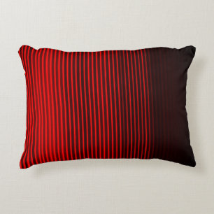 Coussins Décoratifs Motif de bande rouge et noire