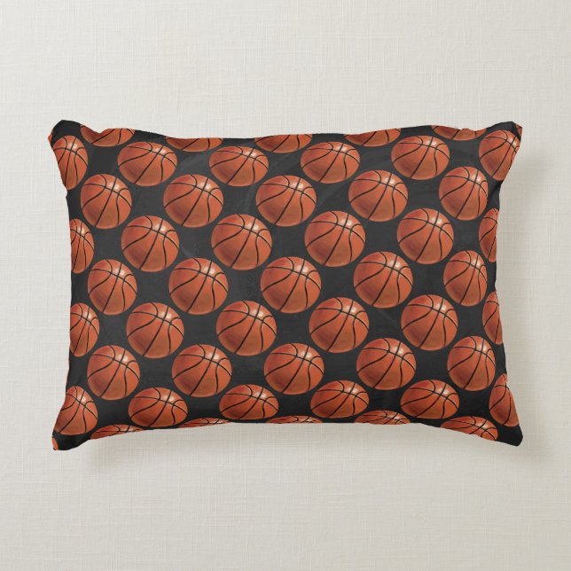 Coussins Décoratifs Motif de basket-ball peint (Devant)