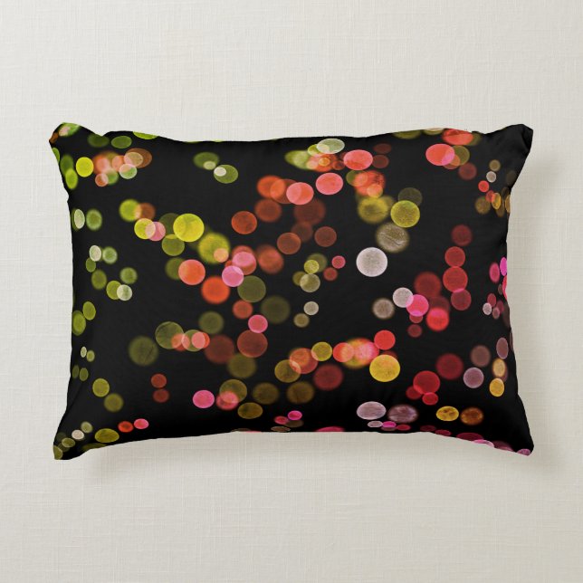Coussins Décoratifs Motif de bulle Abstraite rose rouge (Devant)