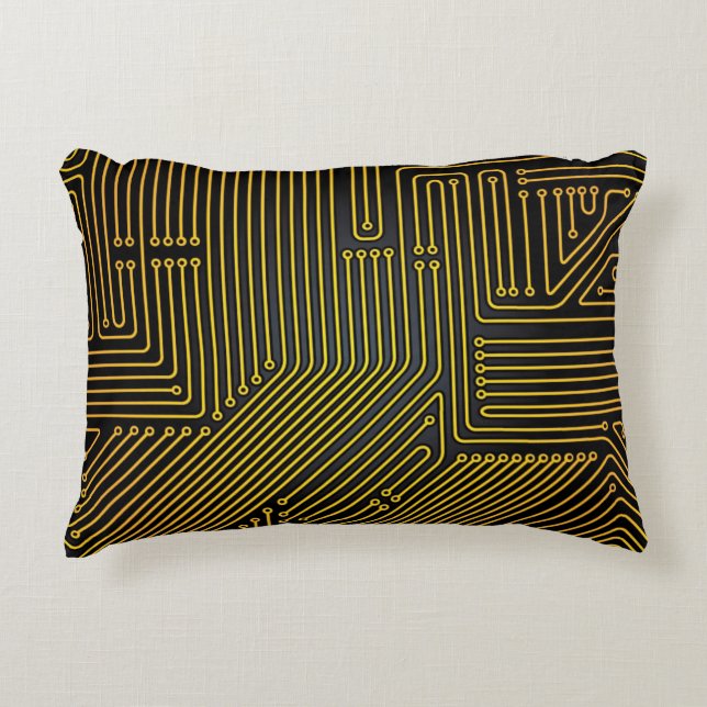 Coussins Décoratifs Motif de carte d'ordinateur (Devant)