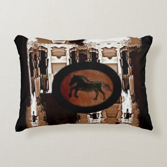 Coussins Décoratifs Motif de cheval rustique (Devant)