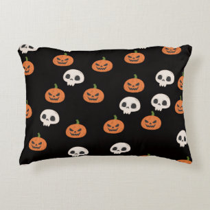 Coussins Décoratifs Motif de citrouilles et de crânes d'Halloween