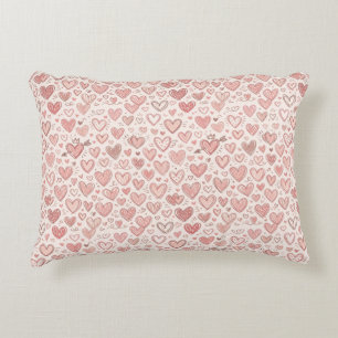Coussins Décoratifs Motif de cœur dessiné à la main