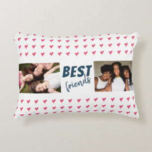 Coussins Décoratifs Motif de coeur rose moderne Best Friends 2 Photo