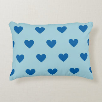 Coussins Décoratifs Motif de cœur simple bleu mignon