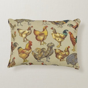 Coussins Décoratifs Motif de coq poulet vintage : Art de ferme