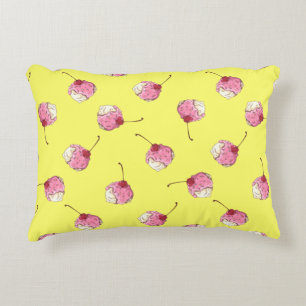 Coussins Décoratifs Motif de crème glacée hachée cerise