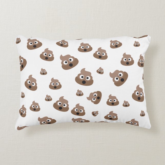 Coussins Décoratifs Motif de Cute Poop Emoji (Devant)