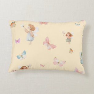 Coussins Décoratifs Motif de fée pastel Design de nurserie papillon mi