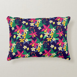 Coussins Décoratifs Motif de feuilles de fleurs exotiques colorées-230