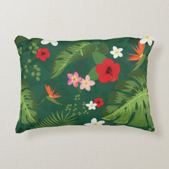 Coussins Décoratifs Motif de feuilles tropicales (Devant)