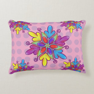Coussins Décoratifs Motif de fleur de kaléidoscope abstrait coloré