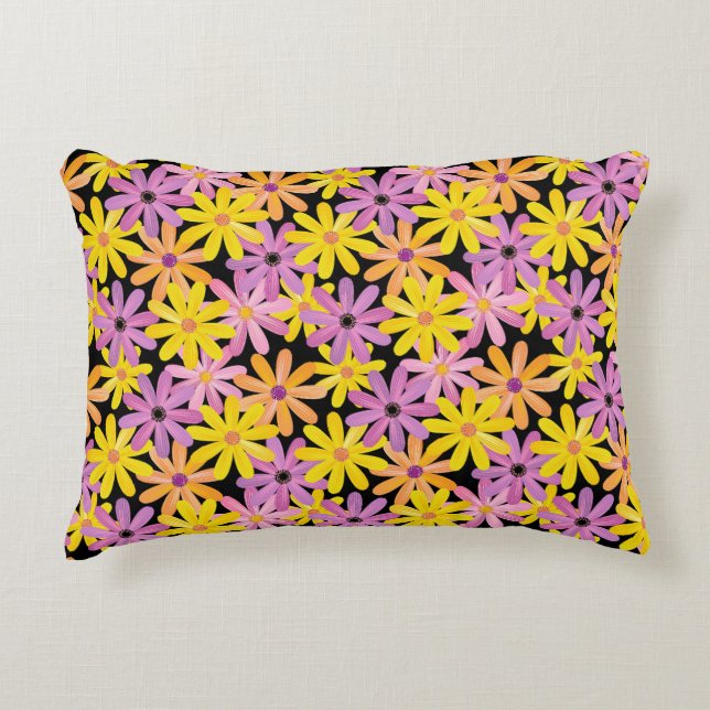 Coussins Décoratifs Motif de fleurs de Gerbera, arrière - plan (Devant)