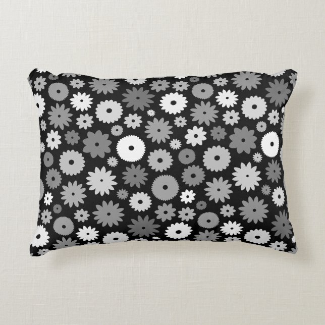 Coussins Décoratifs Motif de fleurs monochromes (Devant)