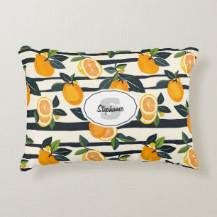 Coussins Décoratifs Motif de fruits d'agrumes avec Feuilles verts (5)