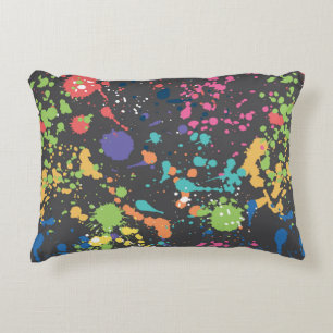 Coussins Décoratifs Motif de grunge incolore avec aquarelle sp