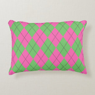 Coussins Décoratifs Motif de Jacquard vert rose Neon