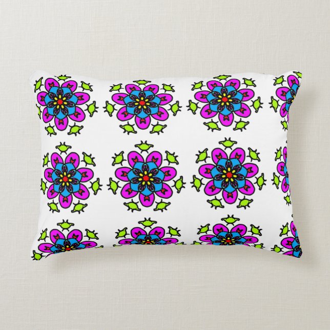 Coussins Décoratifs Motif de mandala floral (Devant)