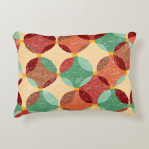 Coussins Décoratifs Motif de mosaïque circulaire, illustration géométr