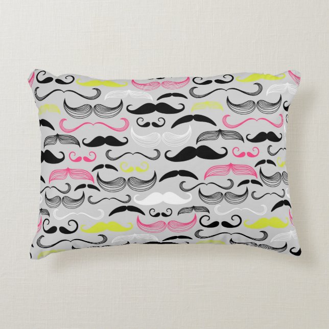 Coussins Décoratifs Motif de moustache, rétro style (Devant)