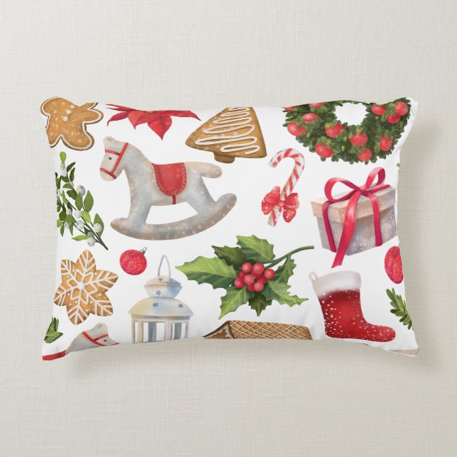 Coussins Décoratifs Motif de Noël (Devant)