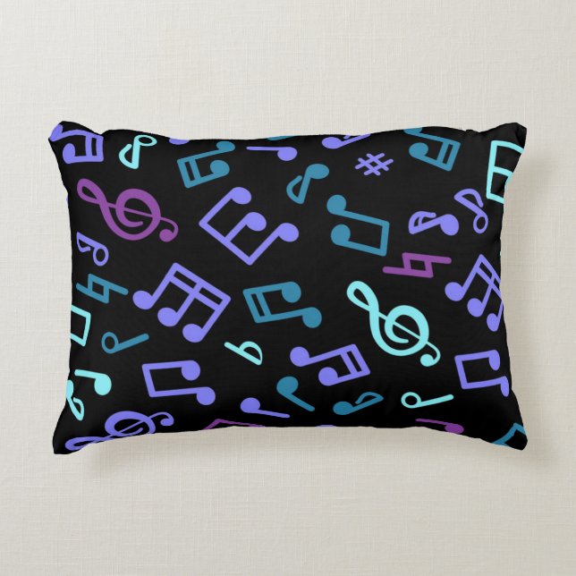Coussins Décoratifs Motif de notes musicales (Devant)