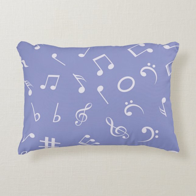Coussins Décoratifs Motif de notes musicales (Devant)