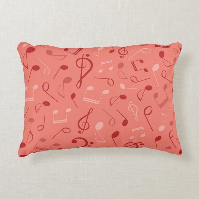 Coussins Décoratifs Motif de notes musicales (Devant)