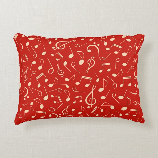 Coussins Décoratifs Motif de notes musicales (Devant)