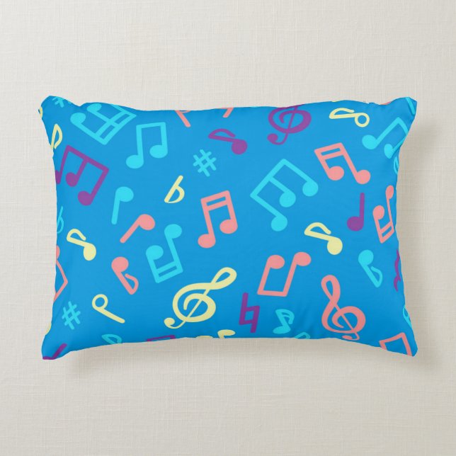 Coussins Décoratifs Motif de notes musicales (Devant)