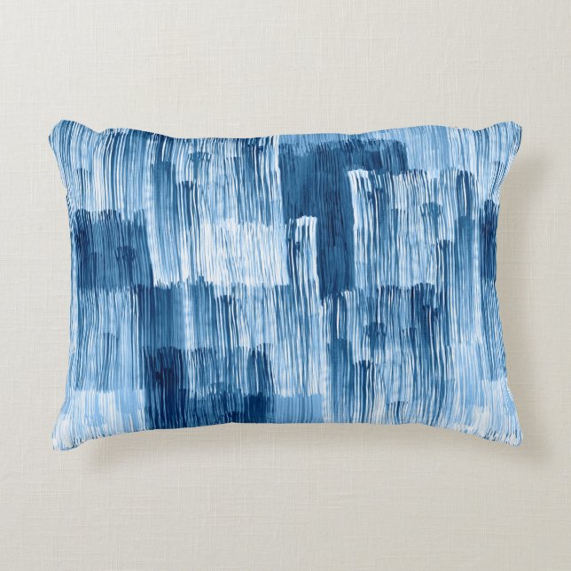 Coussins Décoratifs Motif de peinture Abstrait bleu (Devant)