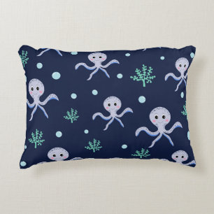 Coussins Décoratifs Motif de Pieuvre Mignonne