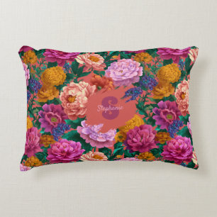 Coussins Décoratifs Motif de pivoine colorée vintage