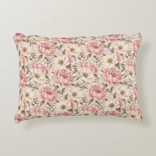 Coussins Décoratifs Motif de pivoines fleuries vintage