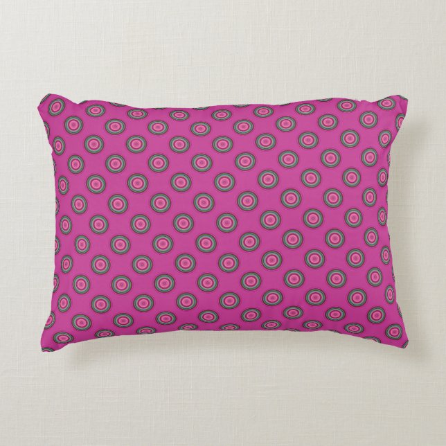 Coussins Décoratifs Motif de point rose chaud (Devant)