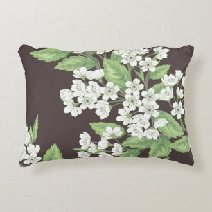 Coussins Décoratifs Motif de printemps, branches vertes sans soudure.