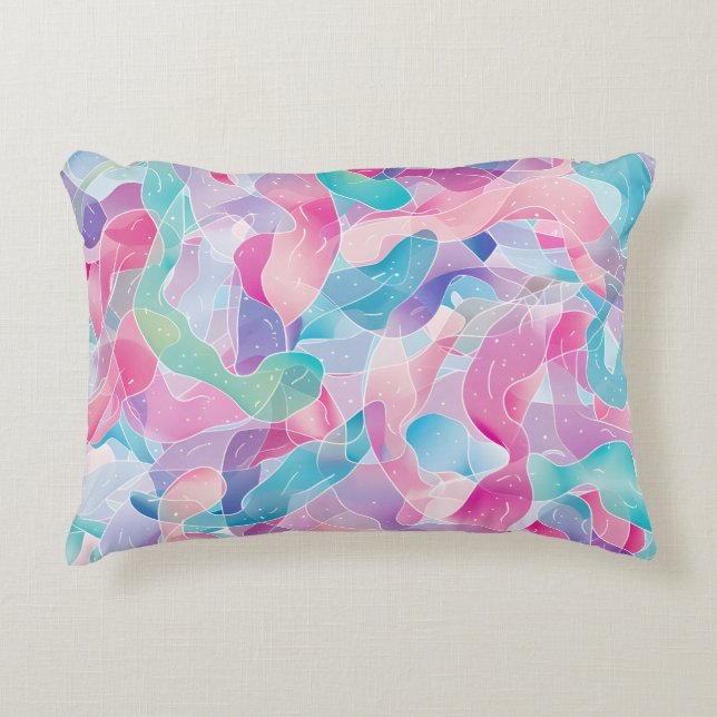 Coussins Décoratifs Motif de ruban abstrait pastel (Devant)
