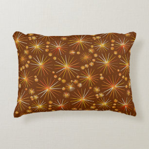 Coussins Décoratifs Motif de Spoutnik de la moitié du siècle, brun